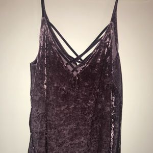 Purple velvet blouse